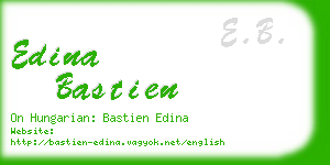 edina bastien business card